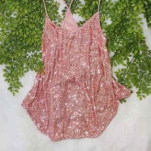 Pink Pixie sequin cami